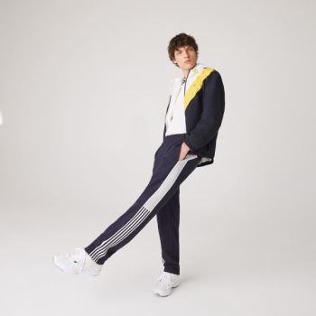 Lacoste Heritage Contrast Striped Jogging Pants - Kalhoty Pánské Tmavě Blankyt Blankyt | CZ-jzVJos